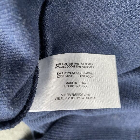 Banana Republic Mens Crew Neck Pullover Sweater Navy Blue Size XXL 2XL New - Picture 9 of 11